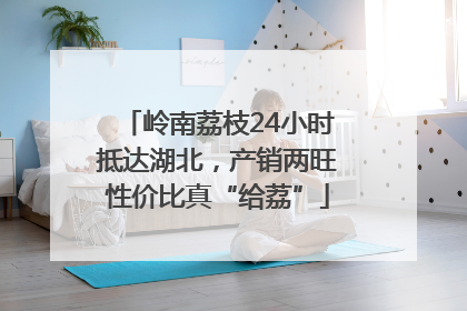 岭南荔枝24小时抵达湖北，产销两旺性价比真“给荔”