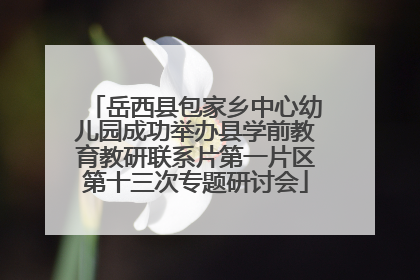 岳西县包家乡中心幼儿园成功举办县学前教育教研联系片第一片区第十三次专题研讨会