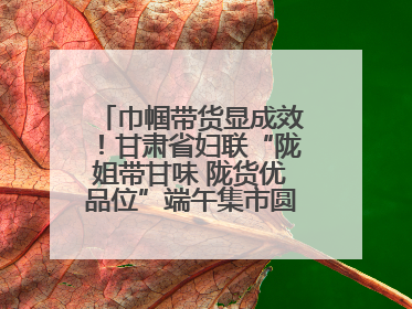 巾帼带货显成效！甘肃省妇联“陇姐带甘味 陇货优品位”端午集市圆满收官