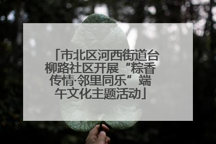 市北区河西街道台柳路社区开展“粽香传情·邻里同乐”端午文化主题活动
