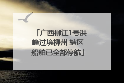 广西柳江1号洪峰过境柳州 辖区船舶已全部停航