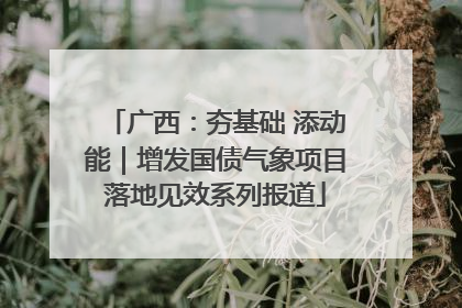 广西：夯基础 添动能｜增发国债气象项目落地见效系列报道