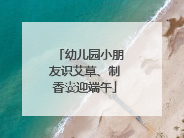 幼儿园小朋友识艾草、制香囊迎端午