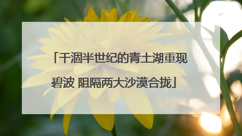 干涸半世纪的青土湖重现碧波 阻隔两大沙漠合拢