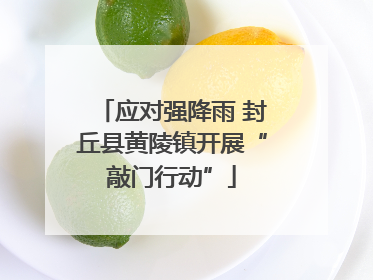 应对强降雨 封丘县黄陵镇开展“敲门行动”