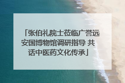 张伯礼院士莅临广誉远安国博物馆调研指导 共话中医药文化传承