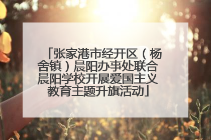 张家港市经开区（杨舍镇）晨阳办事处联合晨阳学校开展爱国主义教育主题升旗活动