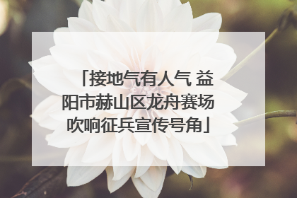 接地气有人气 益阳市赫山区龙舟赛场吹响征兵宣传号角