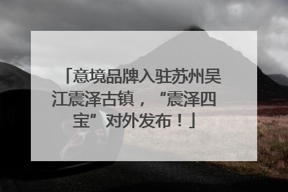意境品牌入驻苏州吴江震泽古镇，“震泽四宝”对外发布！