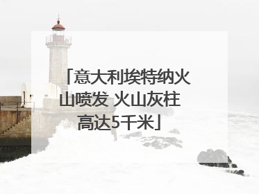 意大利埃特纳火山喷发 火山灰柱高达5千米