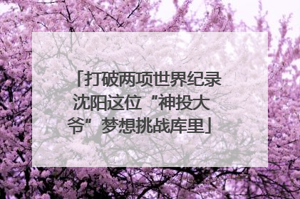 打破两项世界纪录 沈阳这位“神投大爷”梦想挑战库里