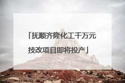 抚顺齐隆化工千万元技改项目即将投产