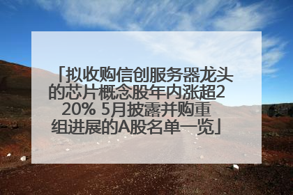 拟收购信创服务器龙头的芯片概念股年内涨超220% 5月披露并购重组进展的A股名单一览