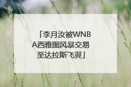李月汝被WNBA西雅图风暴交易至达拉斯飞翼
