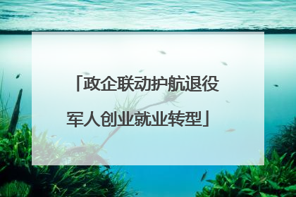 政企联动护航退役军人创业就业转型
