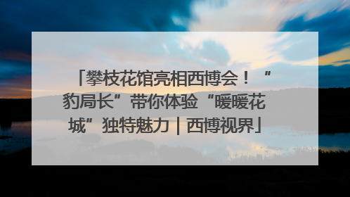 攀枝花馆亮相西博会！“豹局长”带你体验“暖暖花城”独特魅力｜西博视界