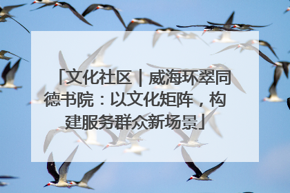 文化社区｜威海环翠同德书院：以文化矩阵，构建服务群众新场景