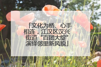 文化为桥、心手相连，江汉区汉兴街道“百团大绽”演绎邻里新风貌
