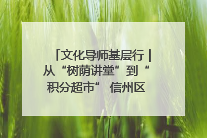 文化导师基层行｜从“树荫讲堂”到“积分超市” 信州区基层治理有实招