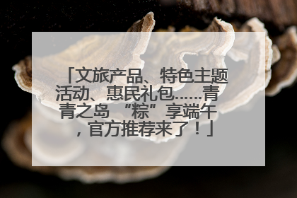 文旅产品、特色主题活动、惠民礼包……青青之岛 “粽”享端午，官方推荐来了！