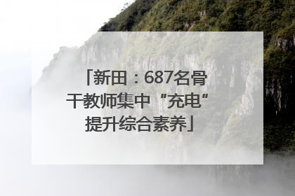 新田：687名骨干教师集中“充电” 提升综合素养