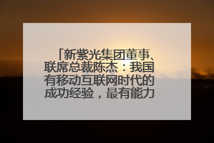 新紫光集团董事、联席总裁陈杰：我国有移动互联网时代的成功经验，最有能力做好AI应用创新
