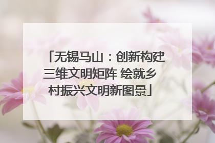 无锡马山：创新构建三维文明矩阵 绘就乡村振兴文明新图景