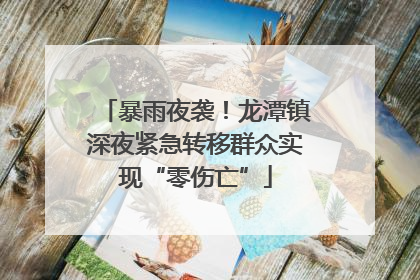 暴雨夜袭！龙潭镇深夜紧急转移群众实现“零伤亡”