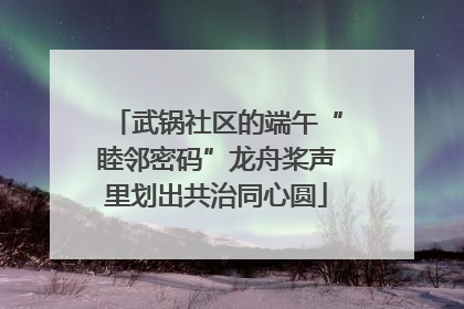 武锅社区的端午“睦邻密码”龙舟桨声里划出共治同心圆