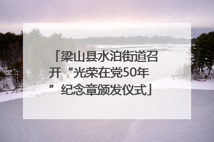 梁山县水泊街道召开“光荣在党50年”纪念章颁发仪式