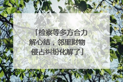 检察等多方合力解心结，邻里财物侵占纠纷化解了