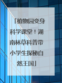 植物园变身科学课堂！湖南林草科普带小学生探秘自然王国