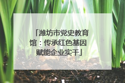 潍坊市党史教育馆：传承红色基因 赋能企业实干