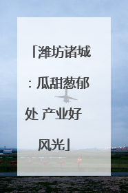 潍坊诸城：瓜甜葱郁处 产业好风光