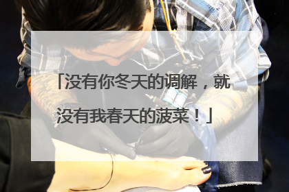 没有你冬天的调解，就没有我春天的菠菜！