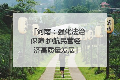 河南：强化法治保障 护航民营经济高质量发展