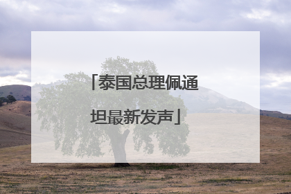泰国总理佩通坦最新发声