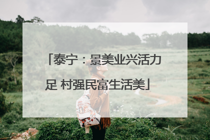 泰宁：景美业兴活力足 村强民富生活美