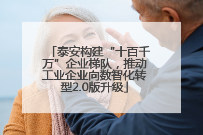泰安构建“十百千万”企业梯队，推动工业企业向数智化转型2.0版升级