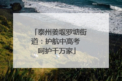 泰州姜堰罗塘街道：护航中高考 呵护千万家