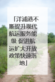 洋浦港不断提升现代航运服务能级 促进航运扩大开放政策快速落地