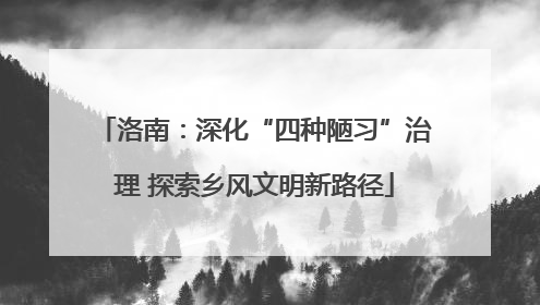 洛南：深化“四种陋习”治理 探索乡风文明新路径