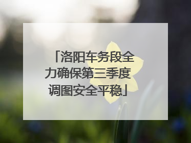 洛阳车务段全力确保第三季度调图安全平稳
