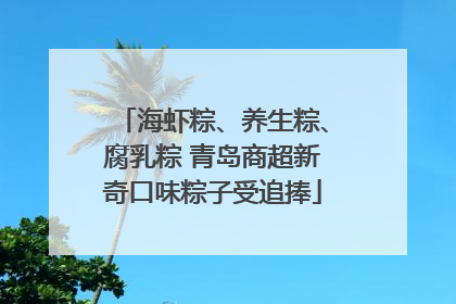 海虾粽、养生粽、腐乳粽 青岛商超新奇口味粽子受追捧