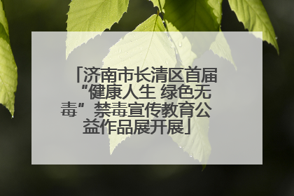 济南市长清区首届“健康人生 绿色无毒”禁毒宣传教育公益作品展开展