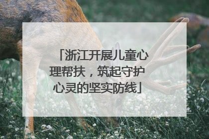 浙江开展儿童心理帮扶，筑起守护心灵的坚实防线