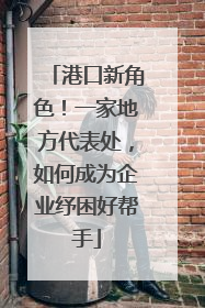港口新角色！一家地方代表处，如何成为企业纾困好帮手