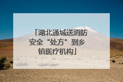 湖北通城送消防安全“处方”到乡镇医疗机构