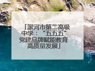 漯河市第二高级中学：“五五五”党建品牌赋能教育高质量发展