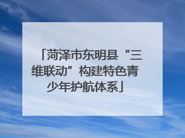 菏泽市东明县“三维联动”构建特色青少年护航体系